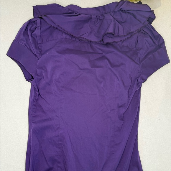 BCBGMaxAzria Purple Ruffled Blouse - Picture 3 of 3